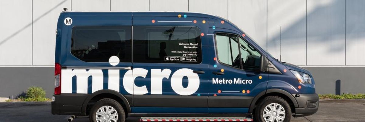 A parked Metro Micro van.