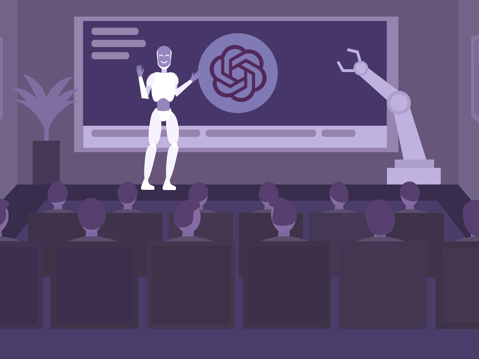 AI robots in college