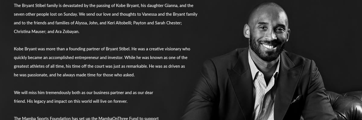 Jeff Stibel Pens An Emotional Farewell to Kobe Bryant: 'A Founding Visionary'