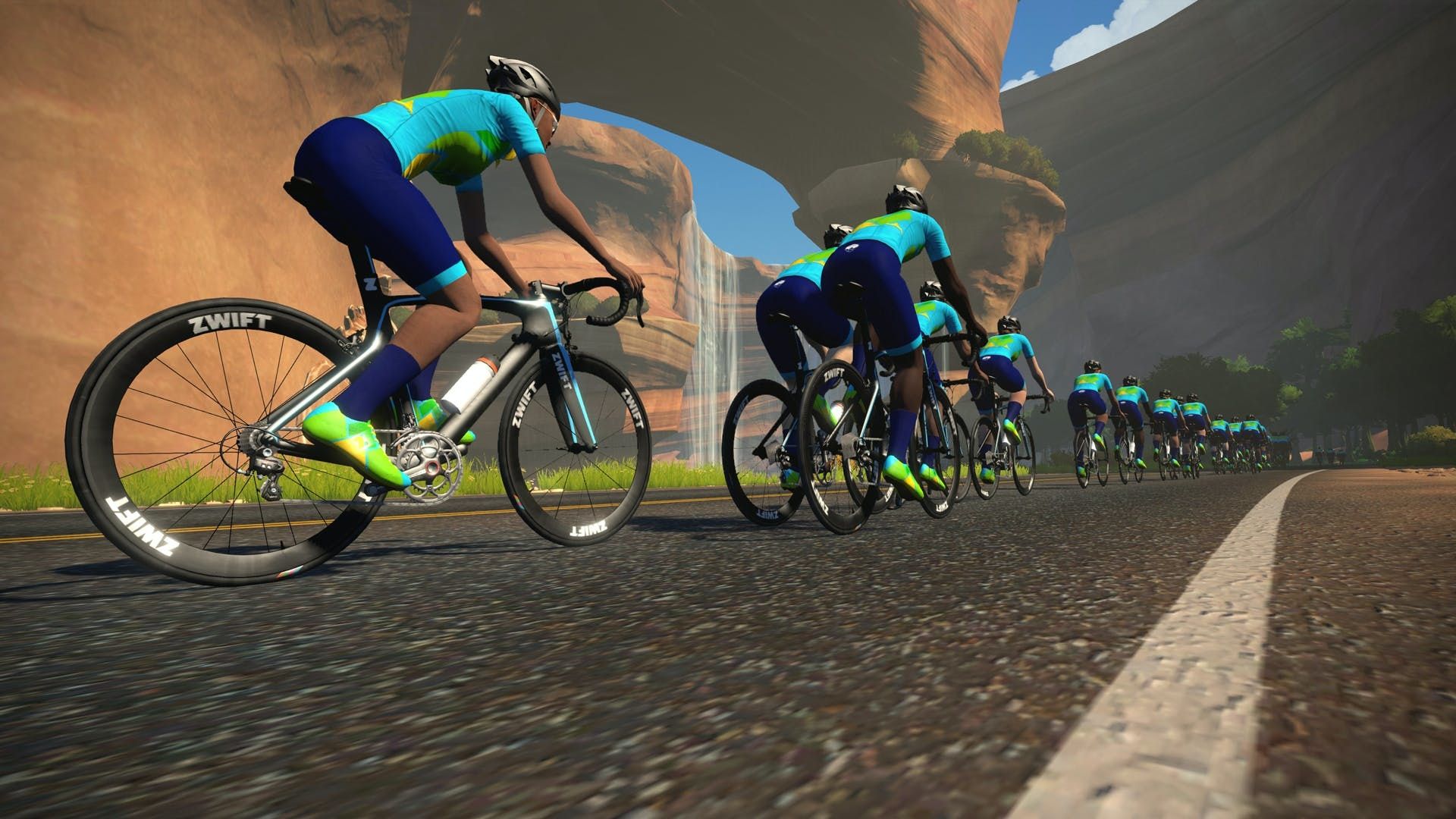 peloton on zwift