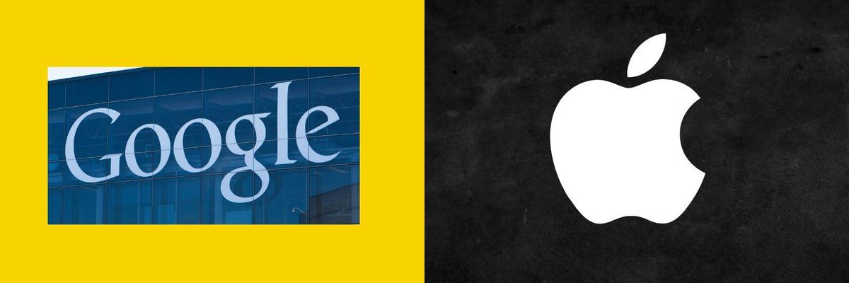 Google and Apple logo