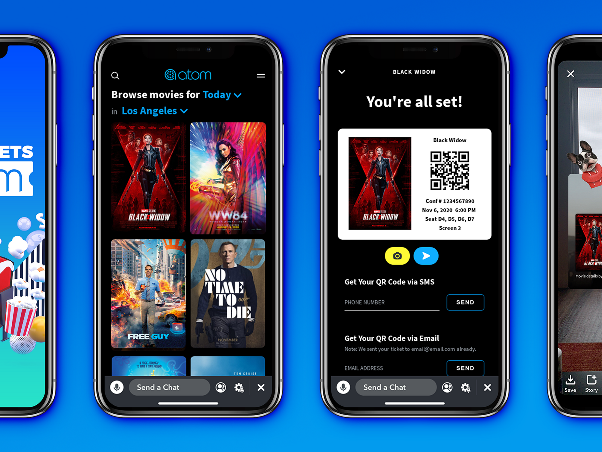 As Theaters Begin to Open, Atom Tickets Opens up Shop on Snap