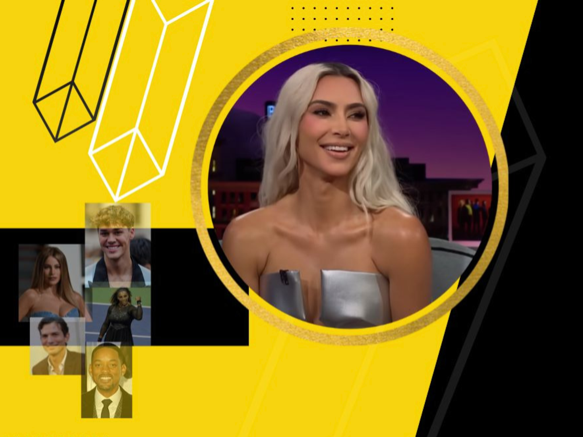 Kim K surrounded by celeb investors