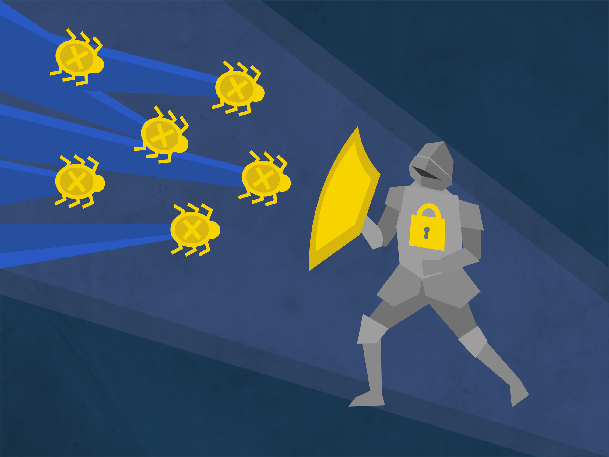 ​knight fighting cybersecurity bugs 