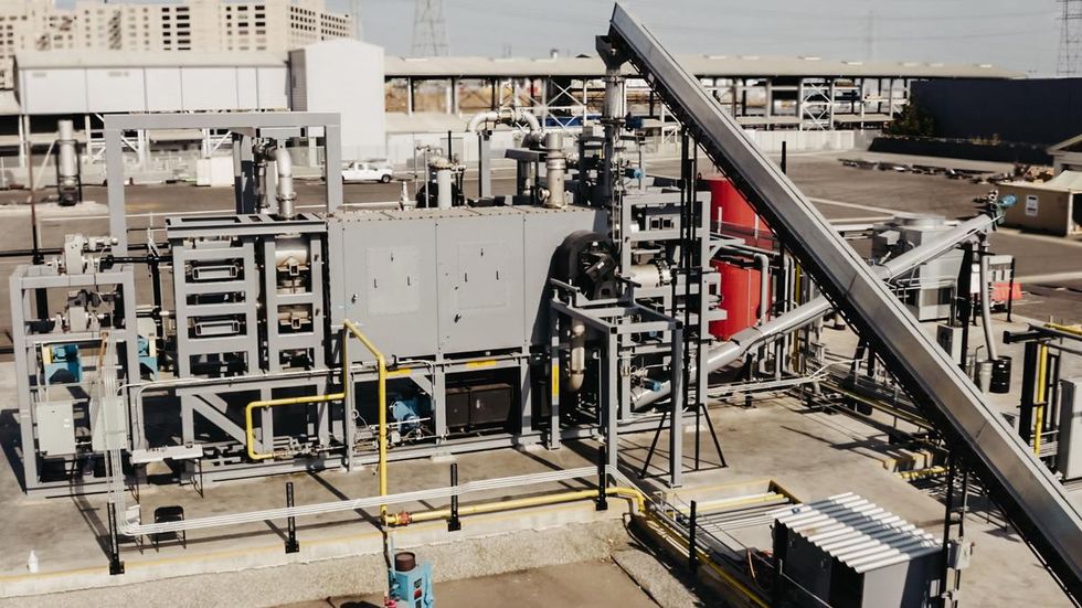 Kore Infrastructure's pyrolysis machines in Downtown L.A.