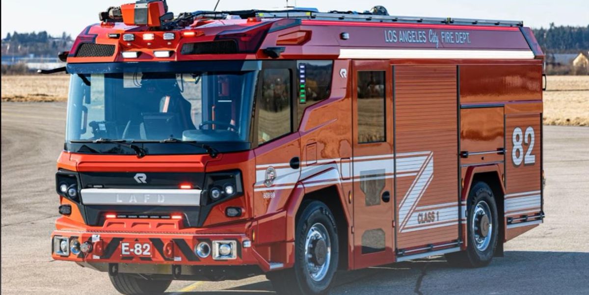 ​LAFD’s first electric fire engine truck.