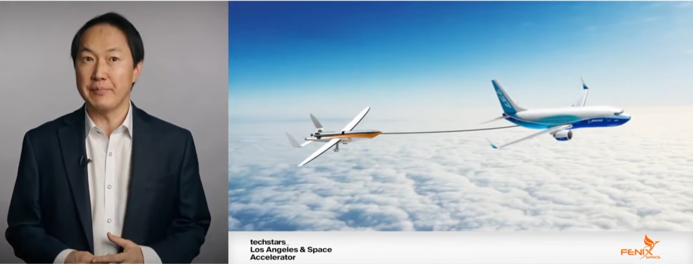 man explaining space tech