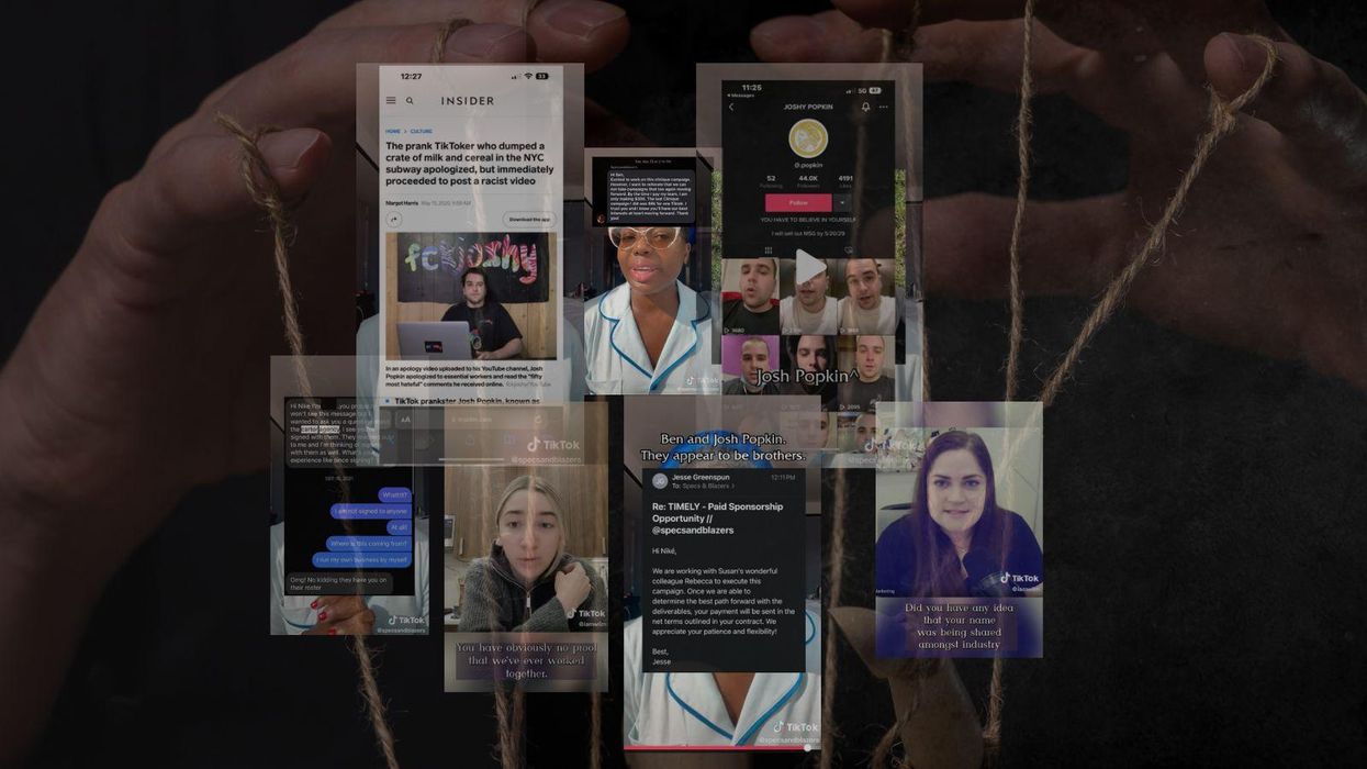 puppet hands controlling influencers