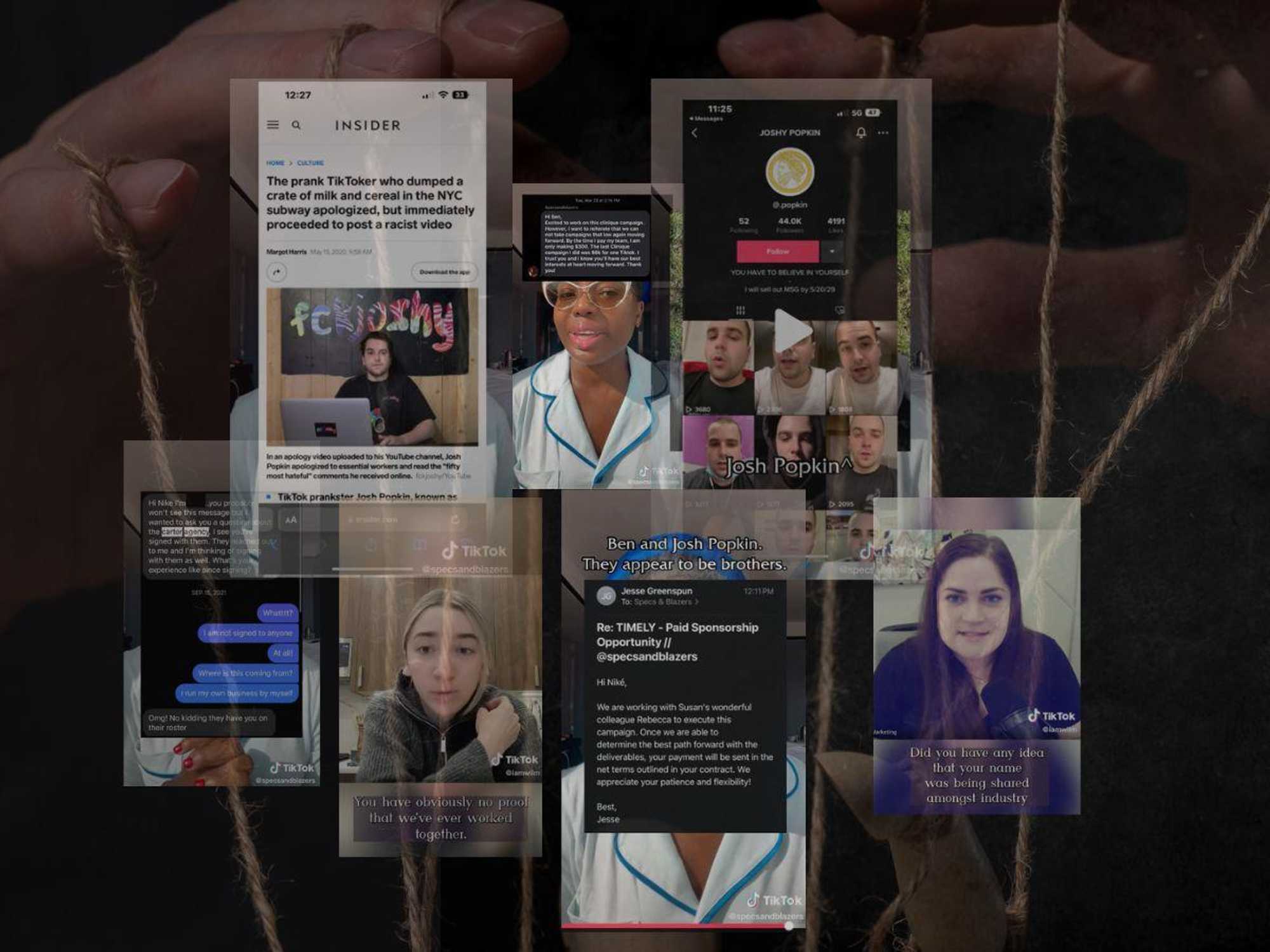 puppet hands controlling influencers