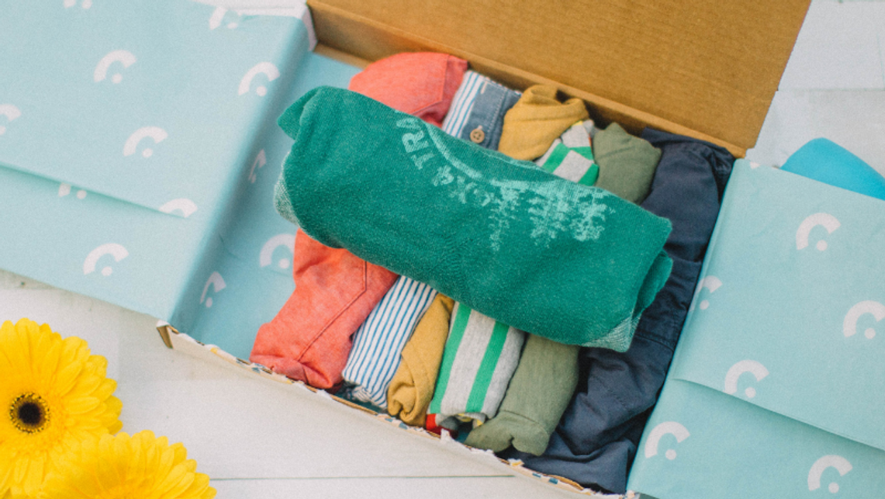 Rent-a-Romper's monthly subscription box.