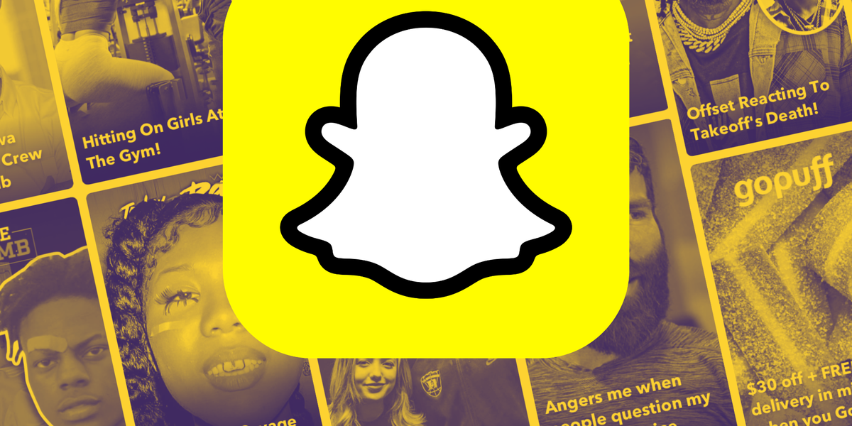 Snap logo over a bunch of snap shots