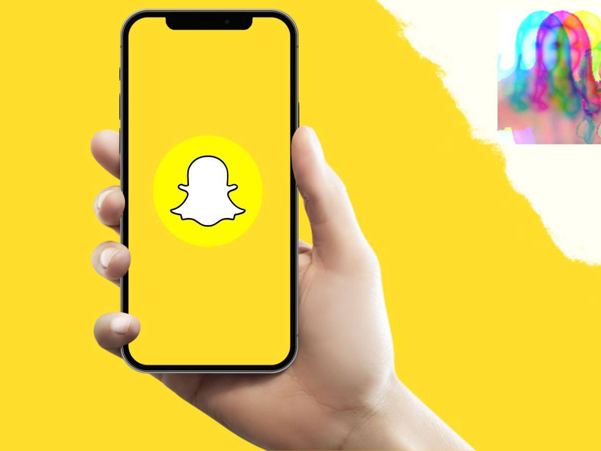 ​Snapchat logo and girl in background 
