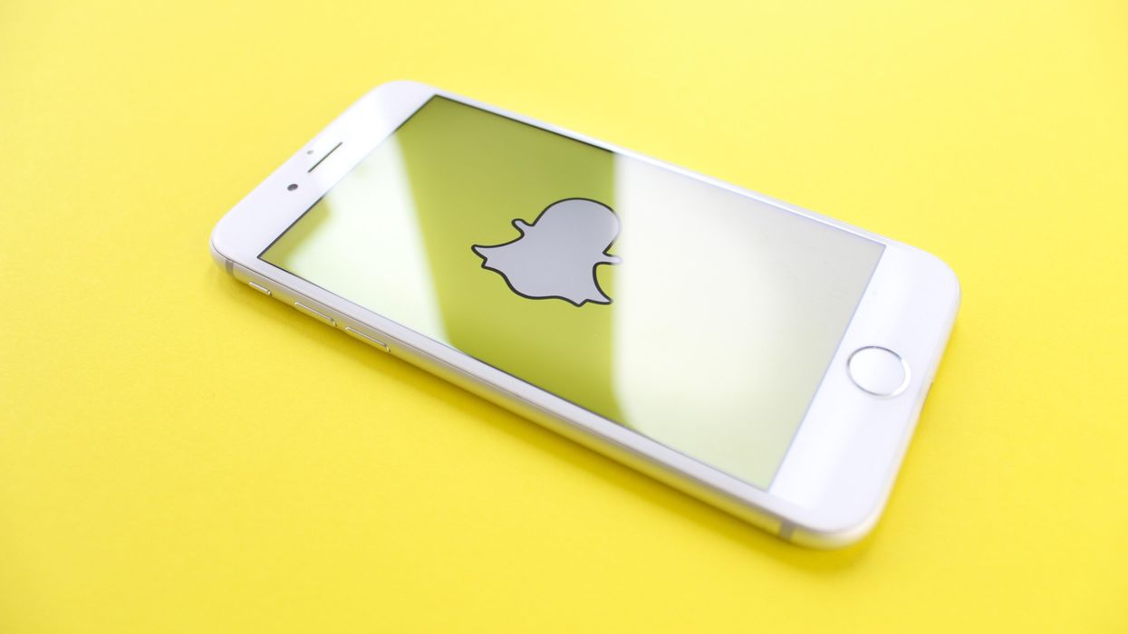 Snapchat logo on iPhone