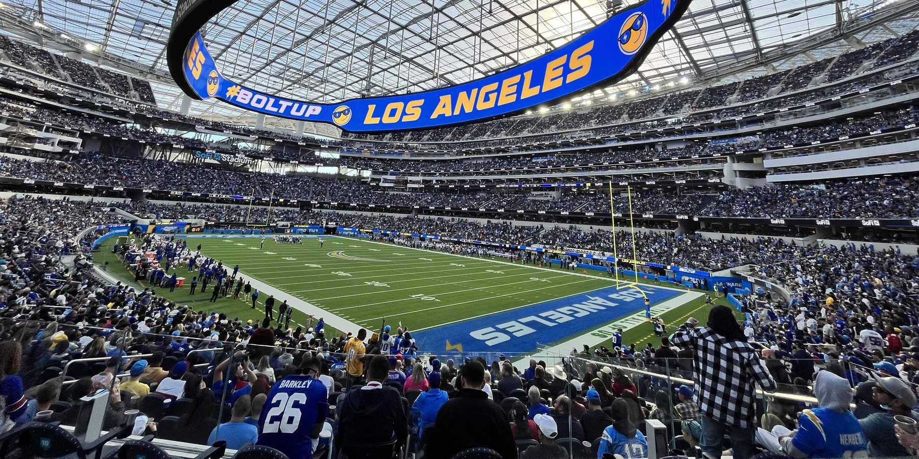 SoFi Stadium’s 70,000-square-foot circular video board is dubbed the “Infinity Screen."