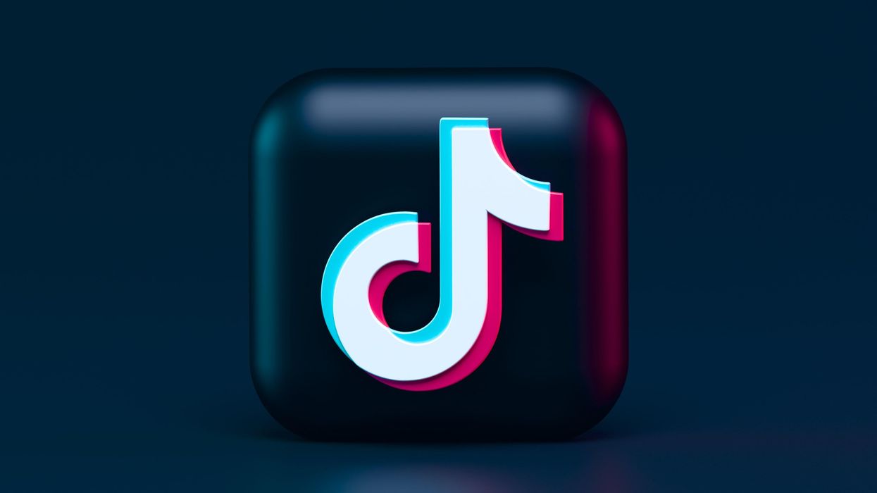 TikTok application logo 3D animated