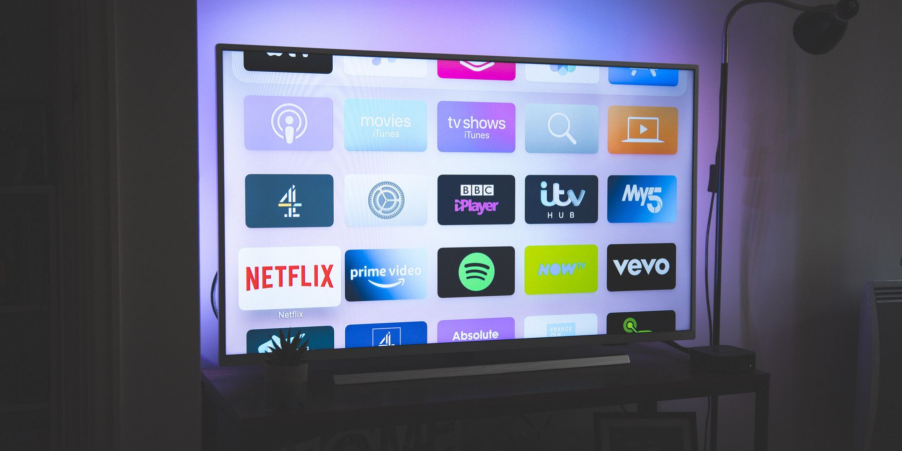 TV with multiple apps