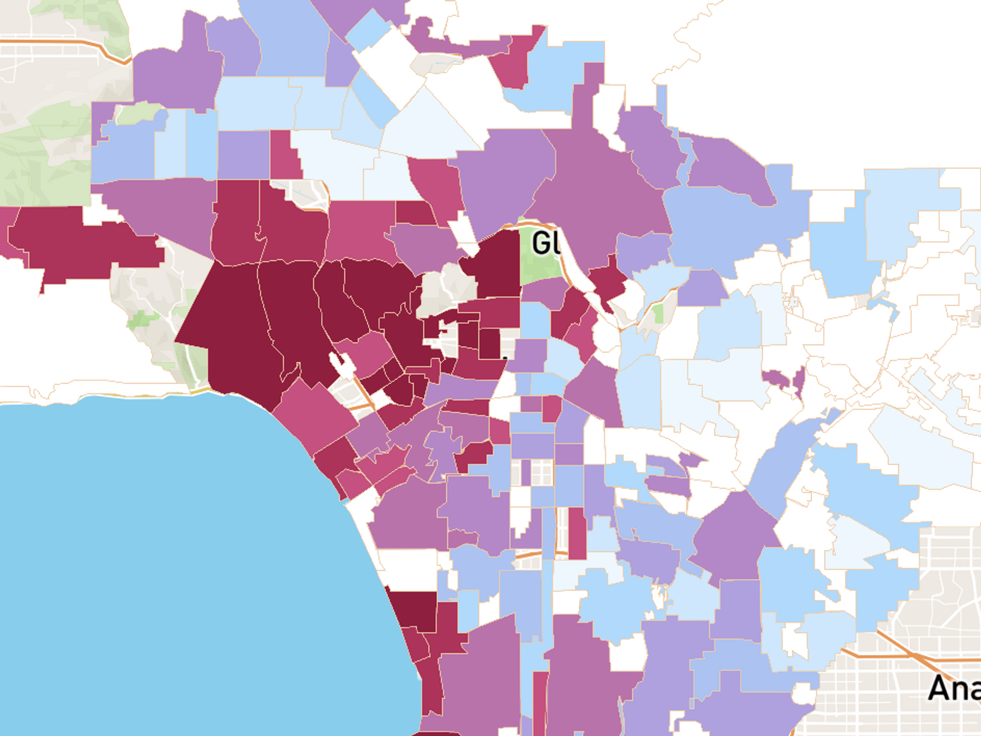 USC Maps LA's Known COVID-19 Cases By Neighborhood