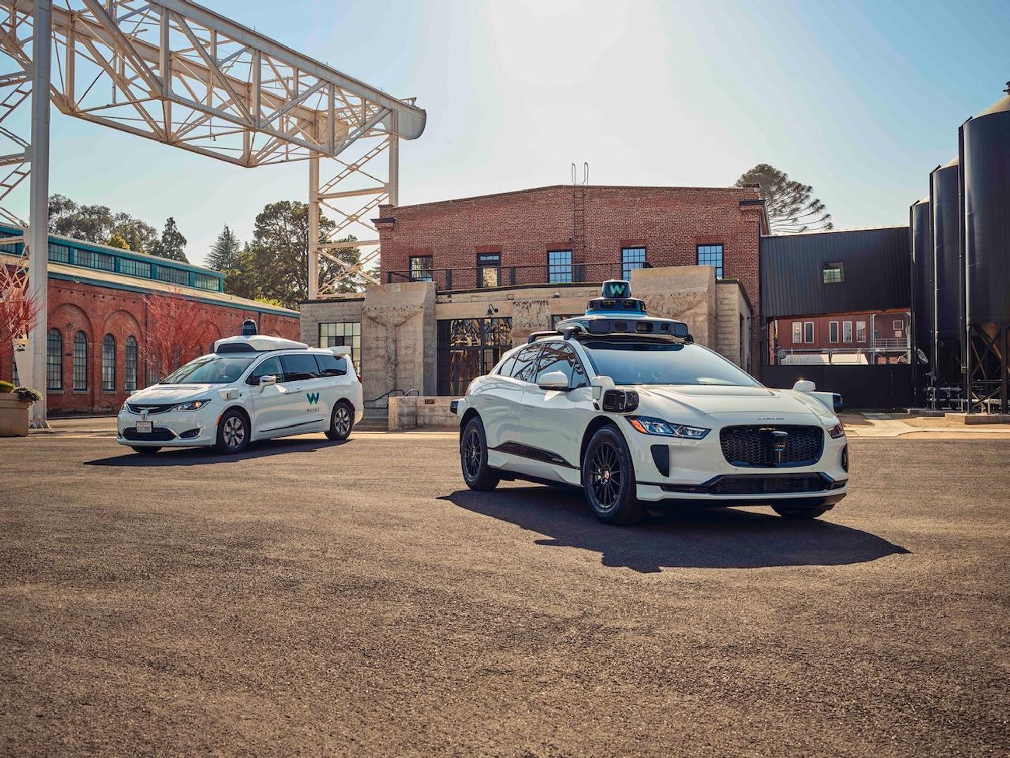 Waymo's autonomously driven Jaguar I-PACE electric SUV.