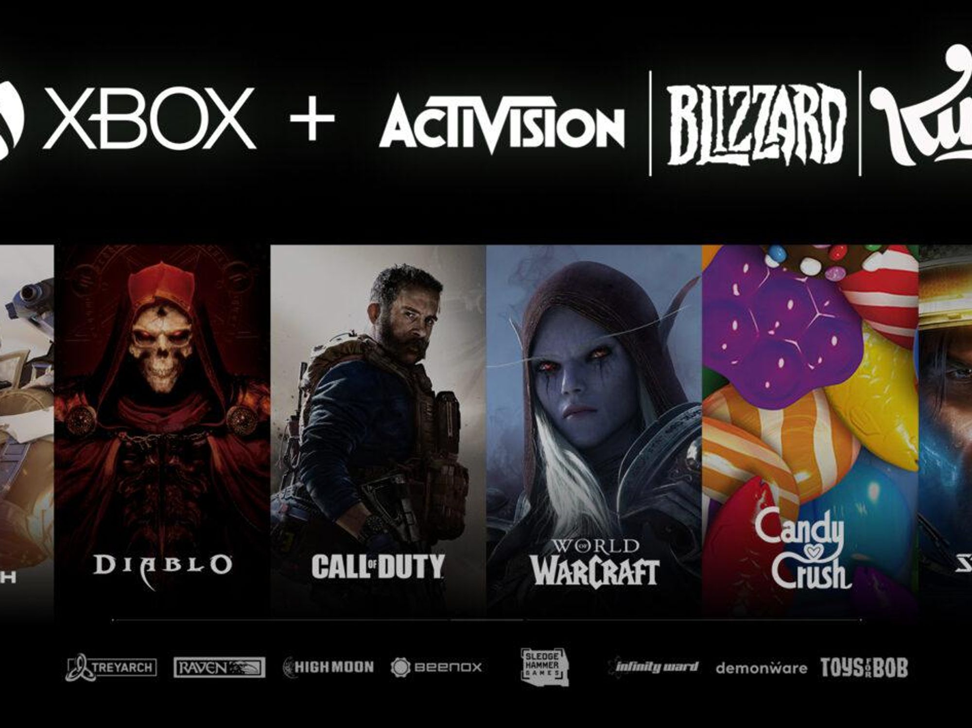 Xbox\u2019s various game developers it now owns: Activision, Blizzard and King.