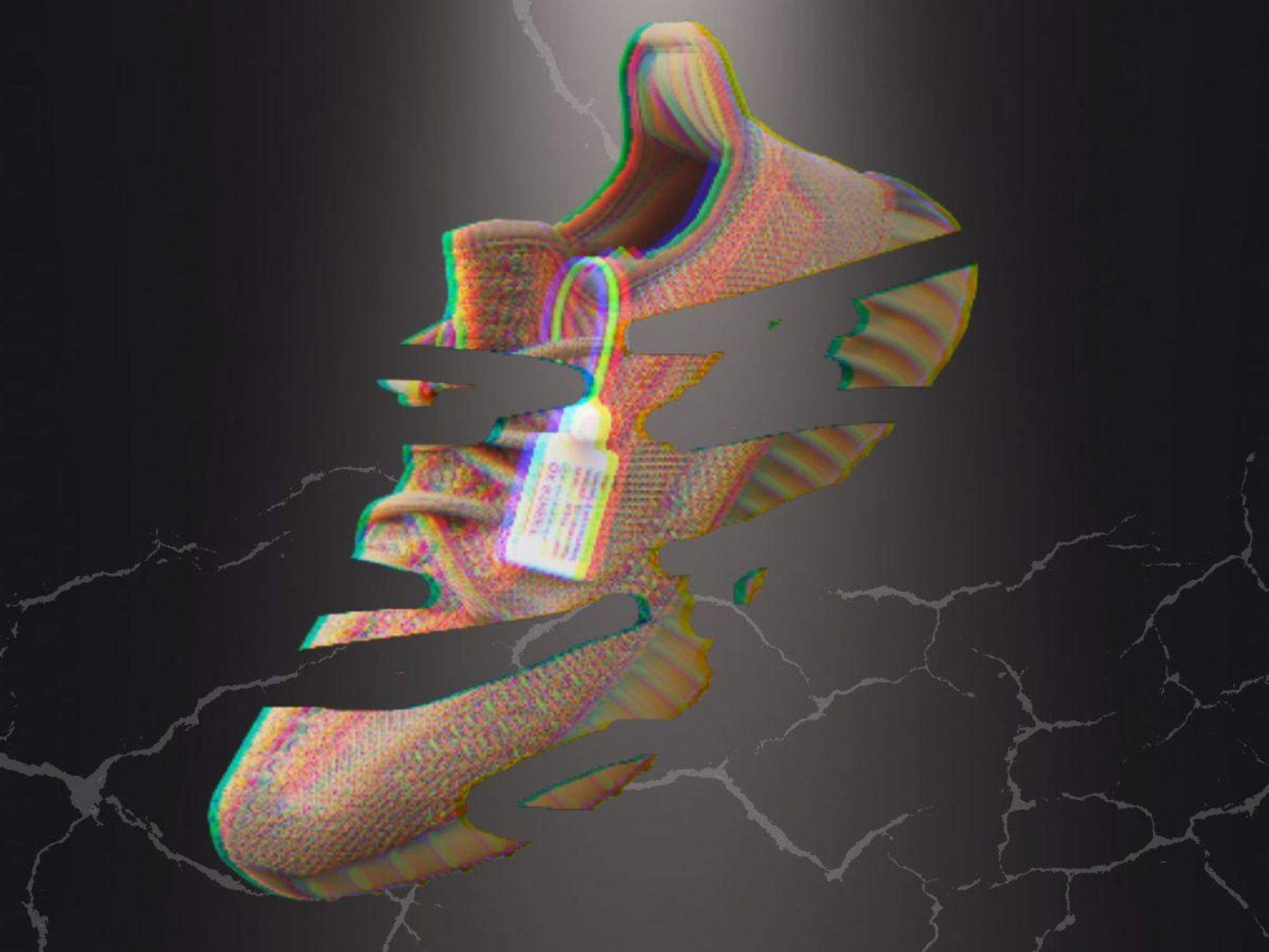 Yeezy shoe startin to dissentegrate